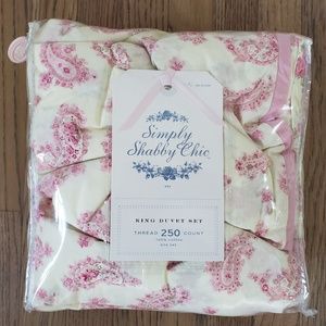 Simply Shabby Chic Paisley Rose King Duvet cover